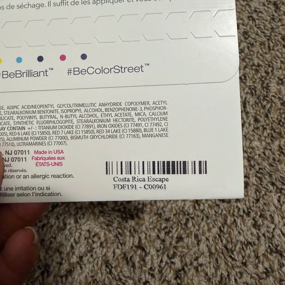 Color Street Costa Rica Escape Nail Polish Strips FDF191 Tropical Geometric 16ct